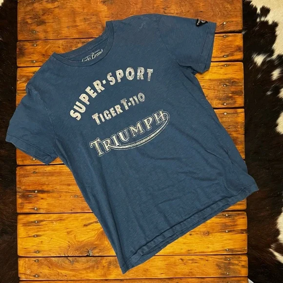 Triumph / Lucky Brand “Supersport Tiger T-110” vintage slub tee. EUC - Picture 2 of 5